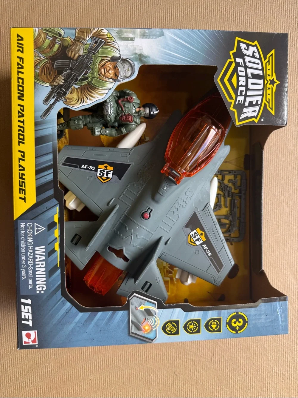 Soldier Force Air Falcon Patrol Playset - Gray and Orange